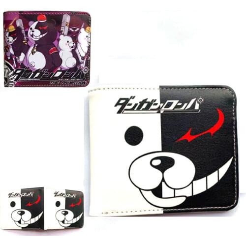 Anime Danganronpa Monokuma Wallet Young Men and Women Short Wallets Fashion PU Purse Cosplay Gift