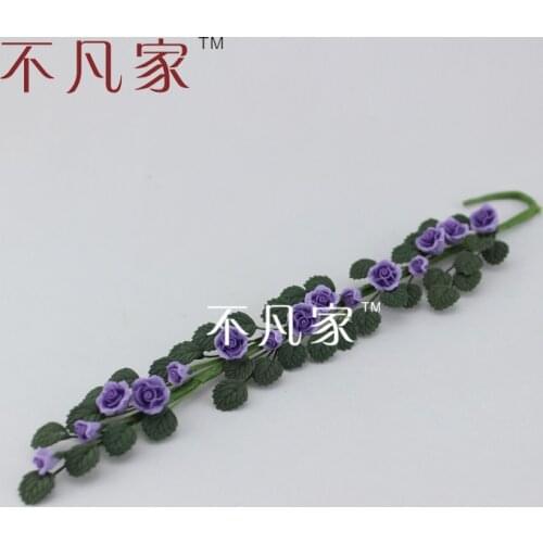 DOLLHOUSE MINIATURE FURNITURE 1/12 SCALE MINI PURPLE FLOWER