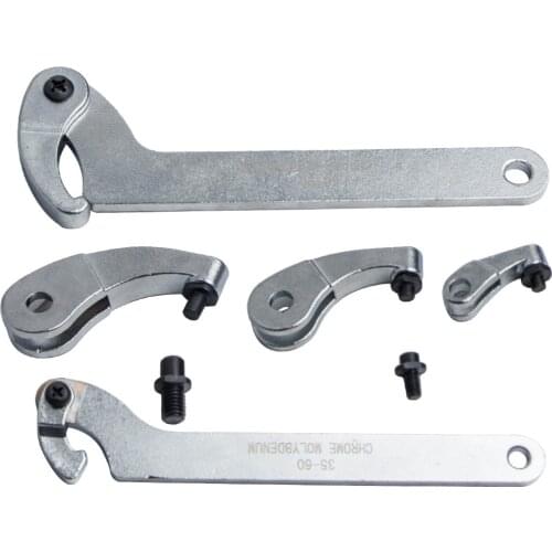 8pcs Adjustable Hook And Pin Wrench Set C Spanners 35 - 120mm Specially Designed Automotive Repairing Timing Tool