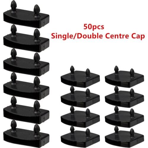 50PCS Sofa Bed Slat End Caps Holders Plastic Black Single/Double Centre Cap Replacements for Holding Securing Furniture Frames