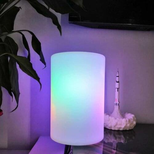 Fantasy Rainbow Lighting LED Flame Effect Light Cylindrical Lamp Remote Control Table Lamp luminaria de mesa abajur para quarto