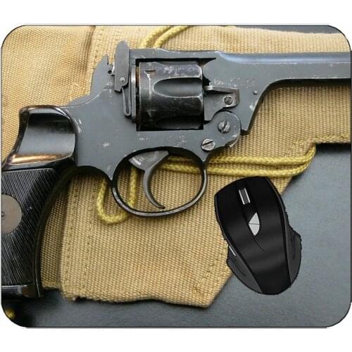 Office Mouse Pad Weapon Revolver Gun Mouse Pad With Stitched Edges