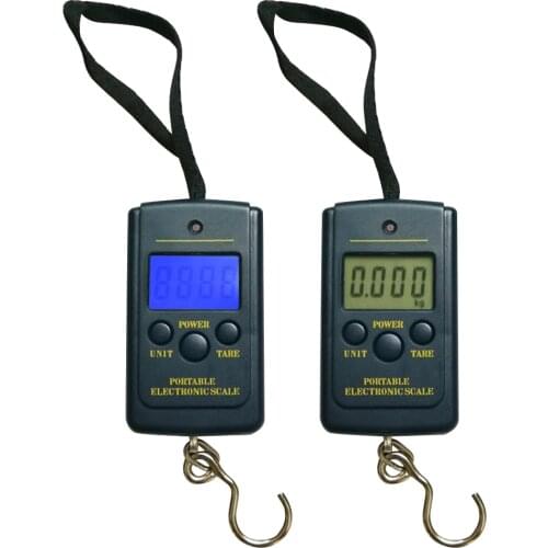 40kg x 10g Portable Mini Digital Display Fishing Scales w/ Hanging Hook Multifunctional Electronic Luggage Weighting Scale