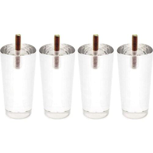 4PCS Sofa Legs Clear Furniture Feet Acrylic Bench Legs ,For Cabinet Cupboard Coffee Table Legs Couch Feet Glass Footstool Legs