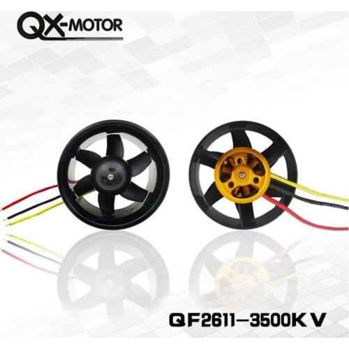 QX-MOTOR DIY EDF Ducted RC Airplane Fan 55mm 6 Blades 2611 3500KV with Brushless Motor Power System