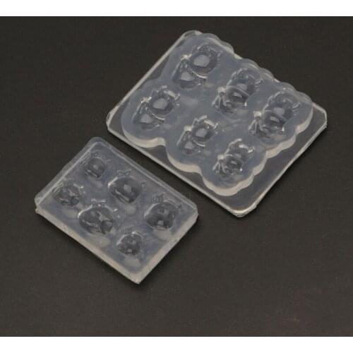 R58E Keychain Epoxy Resin Mold Mini Cute Cow Necklace Pendant Silicone Mould DIY Crafts Jewelry Casting Tools