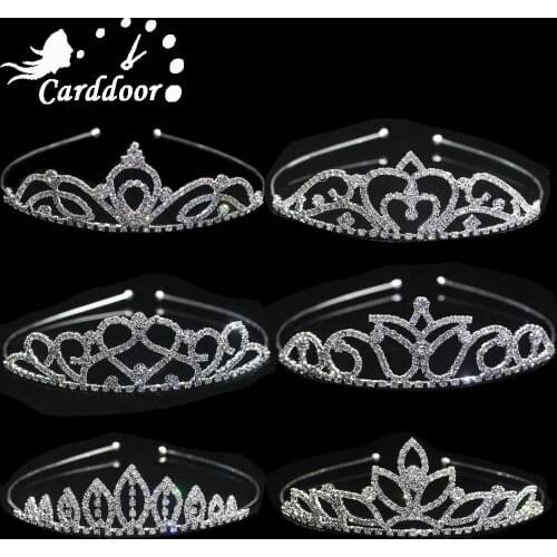 Carddoor Rhinestone Decoration Crown Girl Hair Accessories Bride Wedding Jewelry Childrens Party Prom Gift Hair Jewelry