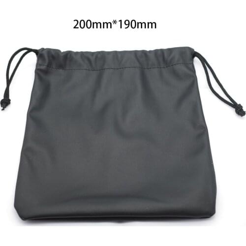 200*190mm Black Soft PU Leather Waterproof Headphones Bags for Wireless Bluetooth Earphone Large Capacity Storage Carry Bags