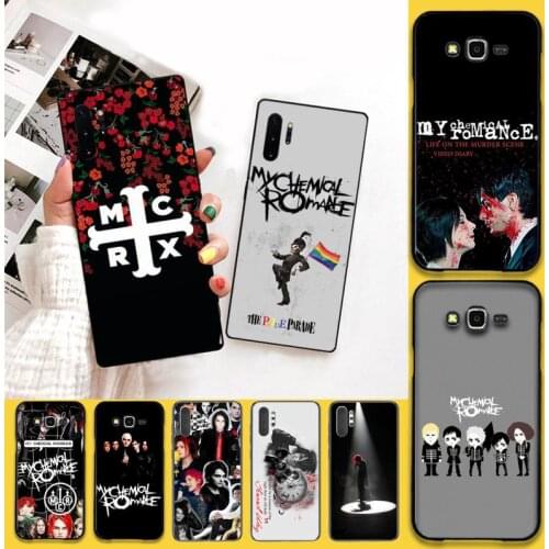 YJZFDYRM My Chemical Romance Cover Black Soft Phone Case For Samsung Note 7 8 9 10 Lite Plus Galaxy J7 J8 J6 Plus 2018 Prime
