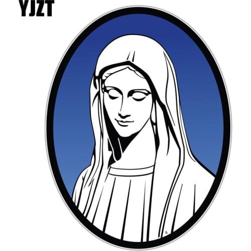 YJZT 10CM*13.1CM Saint Mary Jesus Mother God PVC Motorcycle Car Sticker 11-00378