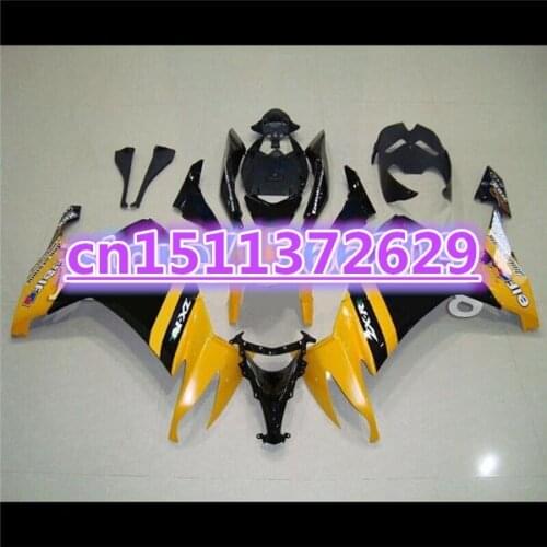 Yellow black ABS Fairing For KAWASAKI ZX 10R 08-10 NINJA ZX-10R 08 09 10 ZX10R 2008 2009 2010 Fairings-Dor D
