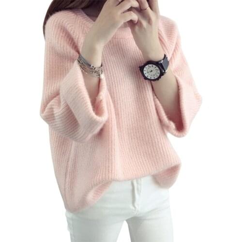 2021 Korean Sweater Women College Wind Large Roll Sleeve Pullover Knit Shirt Bottomed Spring New Jumper Clothing Vestidos MMY300