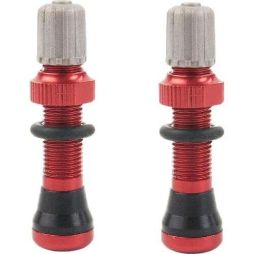 1 Pair 40mm Tubeless Air Valve for Road Bike & MTB Tubeless Valve Stem Universal Schrader 10mm Base
