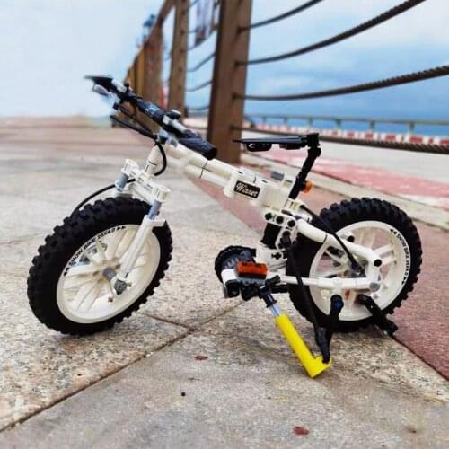 Idea Series Bicycle Mountain Folding Bike With Inflator Model Building Blocks Brick Assembly Collection Toys Kid Gifts 242pcs