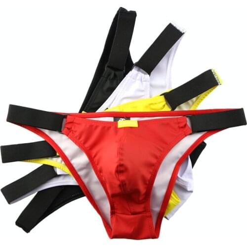 4PCS PU Leather Male Underwear Mens Briefs Sexy Underpants Mens Tong Underwear Briefs Man Briefs Underwear Men Panties Lingerie