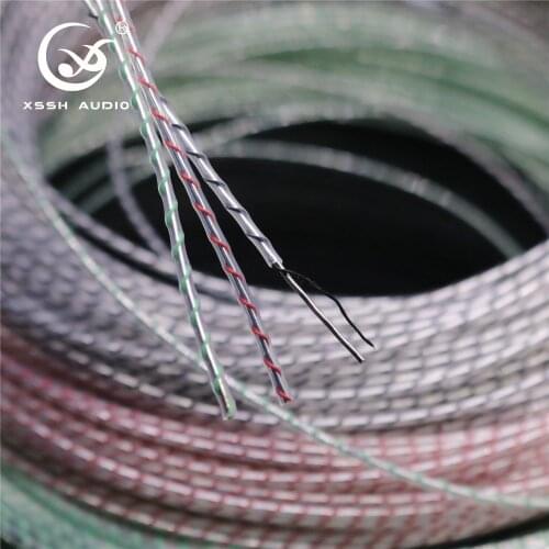 5m 10m XSSH audio 1 one core single core IDY OFC copper silver plated Banana Plug Cable Colors Speaker Cord Cable Wire