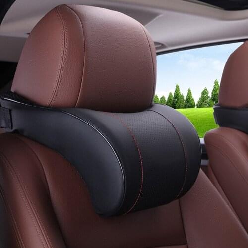 Car Headrest Waist Leather Neck Pillow Pillow Car Headrest Car Decoration Memory Foam Big Headrest Car Neck Pillow