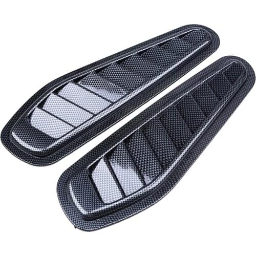 Car Side Carbon Fiber Decorative Air Vent Fender Cover Hole Intake Duct Flow Grille Decoration Sticker Ca-styling Accessories