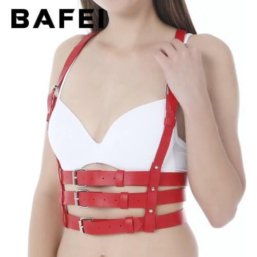 BAFEI Sexy Women Leather Harness Chest Bondage Cage Belt Body Erotic For Bra Womens Strap Garters Fetish Adjustable Crop Top