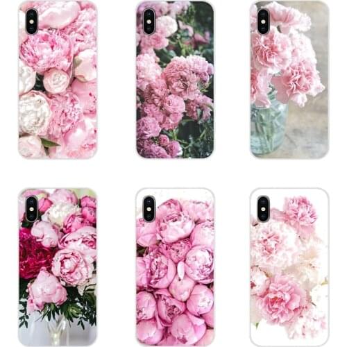 Flower Pink Peonies Peony Accessories Phone Cases Covers For Xiaomi Redmi Note 3 4 5 6 7 8 Pro Mi Max Mix 2 3 2S Pocophone F1