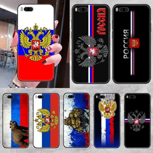 Flag of Russia Phone case For Xiaomi Mi Max Note 3 A2 A3 8 9 9T 10 Lite Pro Ultra black painting prime art cell cover tpu back