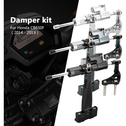 For Honda CB650F 2014 - 2019 CNC Steering Damper Stabilizer Bracket Mounting Holder Set Aluminum Motorcycle Parts Accessories