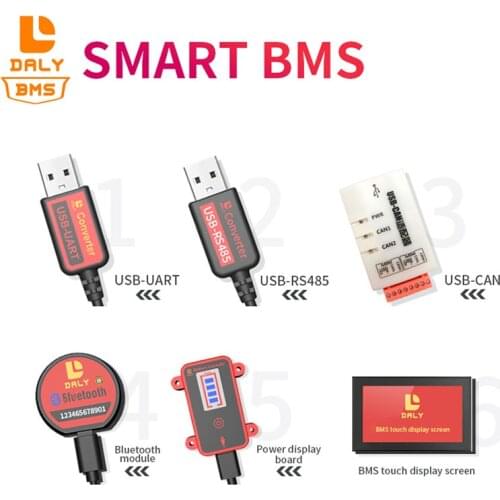 Daly Lithium Bms Parts Canbus Bluetooth Uart Usb To Rs485 Power Soc Dispaly Board Touchable Screen Functions Customized