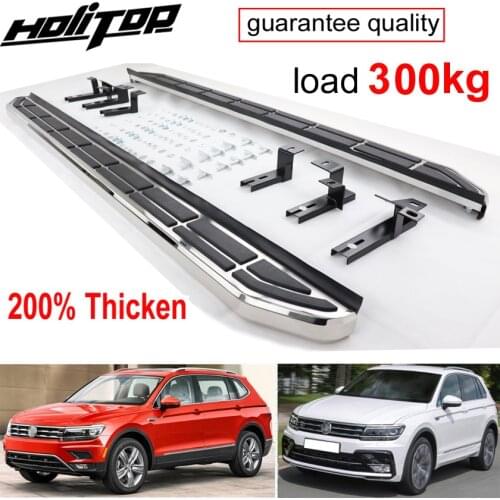Real King side step bar running board for Volkswagen VW Tiguan 2008-2016 2017 2018 2019 2020,200% thicken,guarantee load 300kg