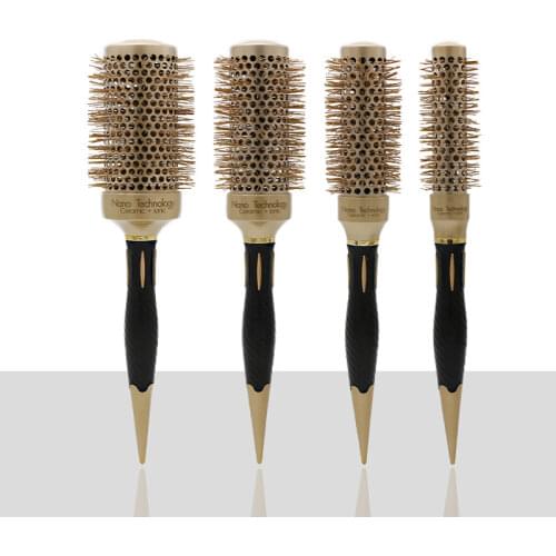 Ionic Curling Hair Brush Barber Comb Rolling Comb Hairstyling Tool Accessories for Home Beauty Salon Hair Ceramic Round Comb