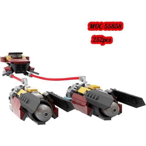 MOC Star Classic Figures Super Speed Airship High-tech Car Building Blocks Assembly Display Model Childrens Toy Collection Gift