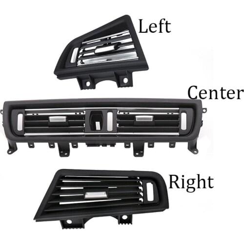 LHD Front Row Wind Left Center Right Air Conditioning Vent Grill Outlet Panel With Chrome Plate For BMW 5 Series F10 F18