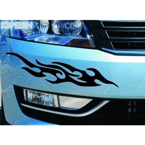 HOT 2pcs Car Flame Fire Sticker Engine Hood Decor Accessories for Renault clio megane 2 3 captur logan kadjar Auto Styling