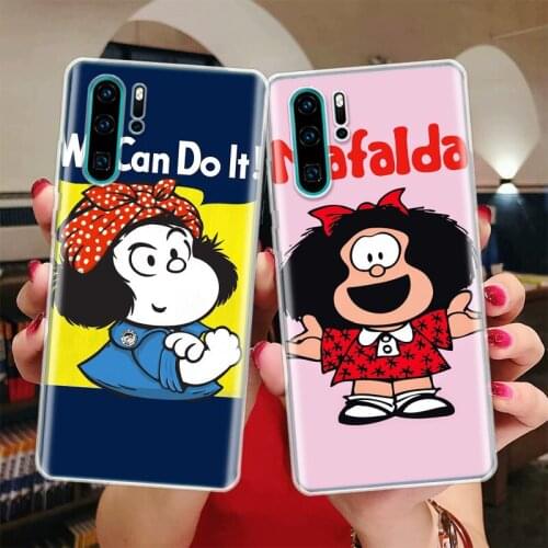 Mafalda Cartoon Silicon Phone Case For Huawei Honor 10 9 20 Lite Y5 Y6 Y7 Y9 9X 8X 8S 8A 7X 7A 7S Pro + 10i20i Coque