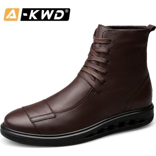 Working Shoes Man Safety Boots Man Shoes Leather Genuine High Tops Elevator Shoes for Men Mens Shoes Fashion Sneakers Brand Men