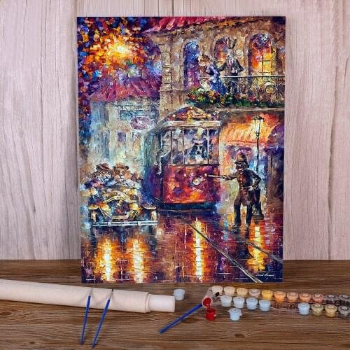 Zoo Walking Paint By Numbers Package Acrylic Paints 40*50 Canvas Pictures Decorative Paintings Crafts For Adults Handicraft