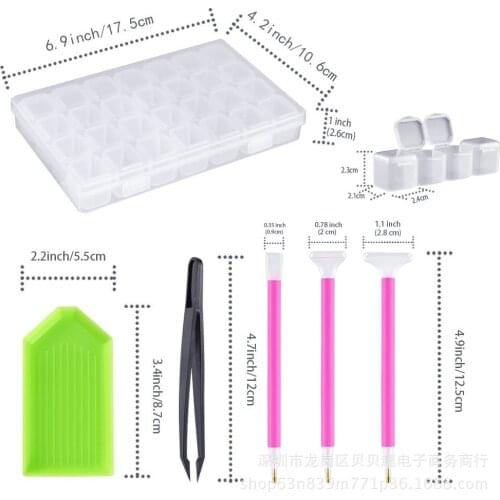 DIY Diamond Painting Tool Kit Tool Set Point Drill Pen Glue Multi-purpose Point Drill Pen Double Head Drill Pen