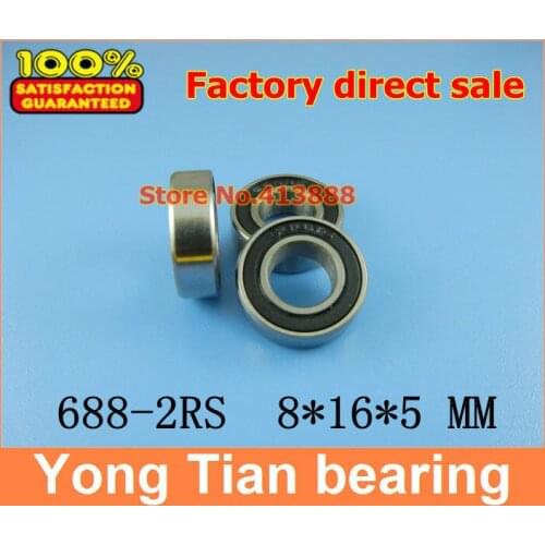 NBZH sale price 500pcs Free Shipping SUS440C stainless steel bearings (Rubber seal cover) S688-2RS 8*16*5 mm ABEC-1 Z1