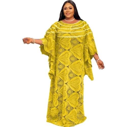 2021 New African Clothes Lace African Dresses for Women Dashiki Boubou Robe Africaine Femme Bazin Riche Party Africa Dress
