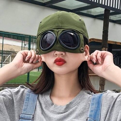 New Aviator Hat Summer Personality Glasses Baseball Cap Female Unisex Sunglasses Cap Male Cap Baseballcap Boys Cap