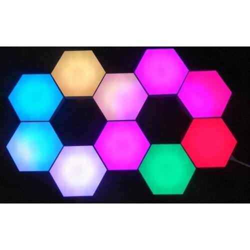 Quantum Lamp Led Hexagon Light Panel Modular Bluetooth APP or Music Control DIY LED Honeycomb Wall Lights Cololight Night Light