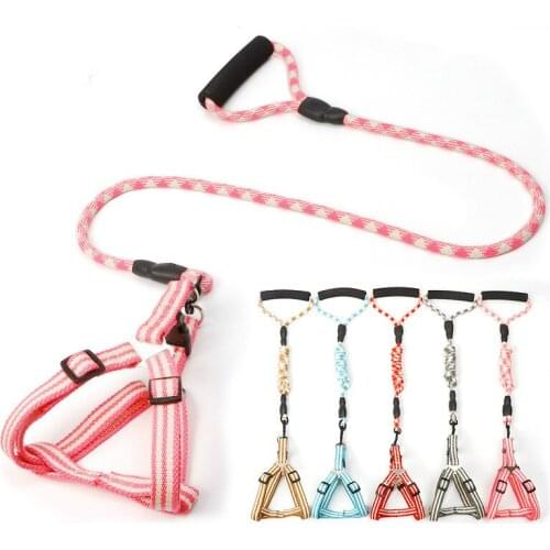 Small Dog Harness and Leash Soft Nylon Pet Walking Harness Vest for Chihuahua Yorkshire Terier Schnauzer Dog Collar Accessories