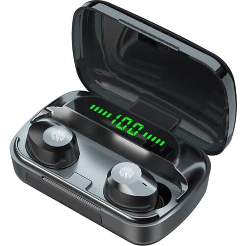 TWS Bluetooth 5.1 wireless headset 9D stereo sports IPX7 waterproof earbud headset with microphone