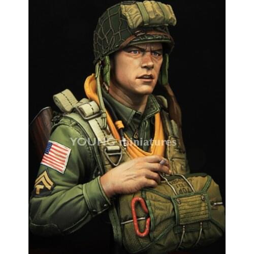 1/10 101st Airborne Division WWII - CURRAHEE, Resin Figure Bust GK, Military subject matter, Uncoated No colour