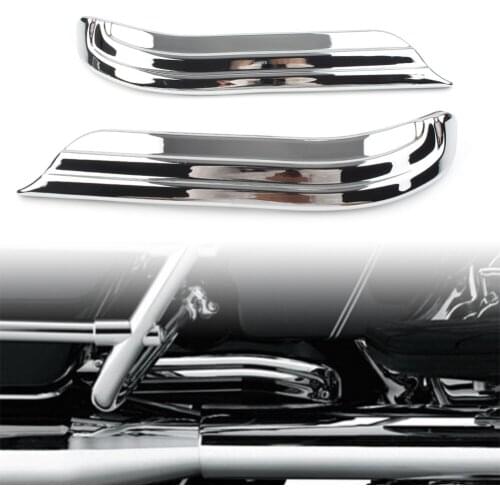 1Pair Chrome Motorcycle Louvered Swingarm Covers Accent Trim Decoration for Harley Touring Dresser 2009-2020