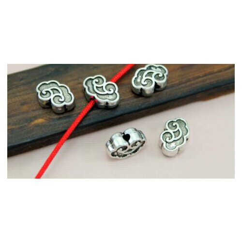 10*6mm 10pcs/lot Tibetan Silver cloud beads Antique beads Loose Bead Spacer Beads Connectors for DIY Jewelry Making bracelet