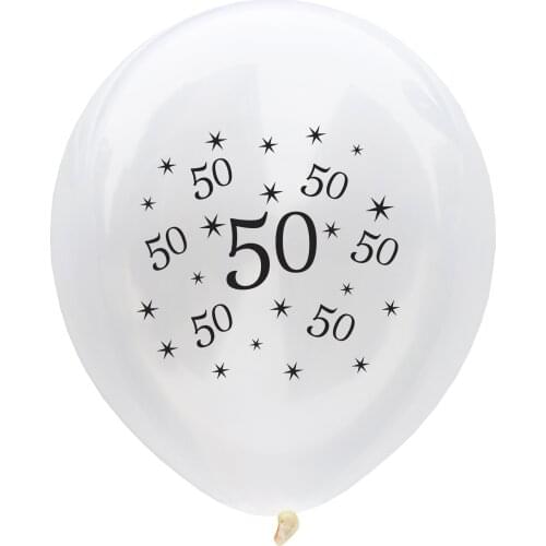 10PCS/LOT 12 inch transparent digital latex sequin balloon 30-80 Crown confetti decorative balloons Birthday party fc10