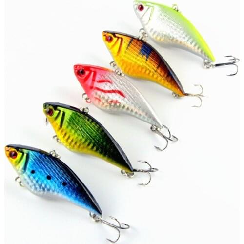 5Pcs/lot High Quality VIB Fishing Lure Wobble Slow Floating 16g 7cm Hard Bait Crank Bait Swimbait
