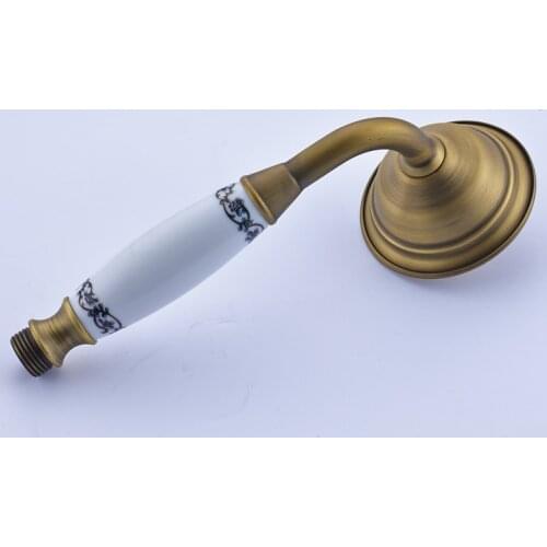 Antique Brass Universal Water Saving Hand Held Shower Head Telephone style Home Rain Spout Spray Head ZD693