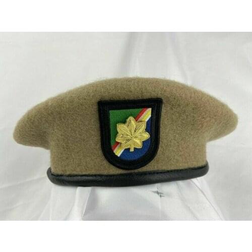 Us Army Ranger Regiment Beret Khaki & Army Major Insignia Military Hat armyshop2008