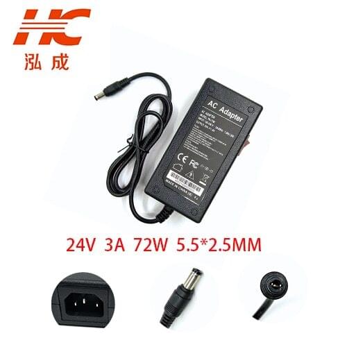 Free shipping Voltage stabilized 24V3A switch power adapter LED lamp with pump RO water purifier printer power strip lamp